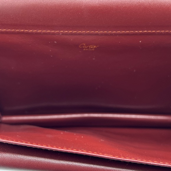 Cartier Bordeaux Leather Clutch Wristlet - Picture 5 of 11